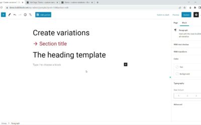 How to create block variations in Gutenberg using the Block Editor without coding – CBB