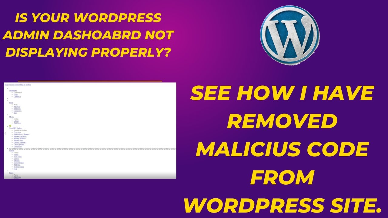 how to remove malicious code from wordpress website | how to fix wordpress dashboard hacked