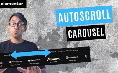 Autoscroll Carousel Infinite Loop – Logos – Elementor WordPress Tutorial