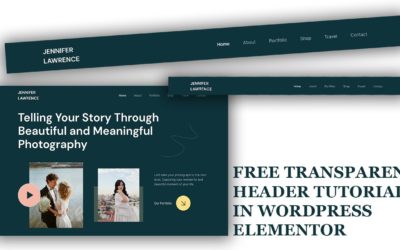 Free Transparent Header Tutorial in WordPress Elementor Free