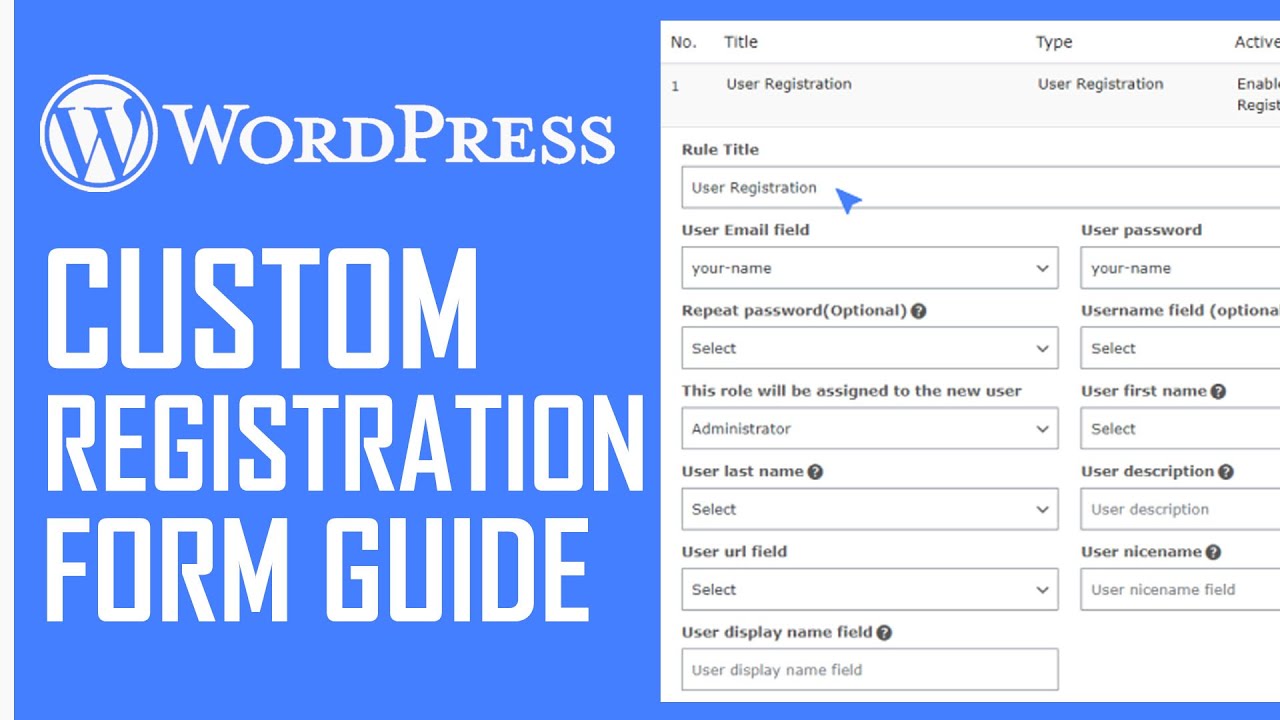 How To Make A Custom Registration Form On WordPress - Quick And Easy! (2022)