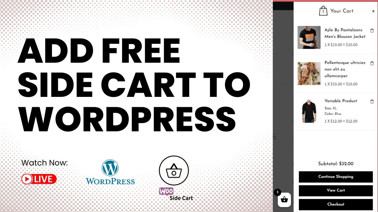 How to Add FREE Side Cart to Wordpress | Woocommerce | Wp Astra | Ajax