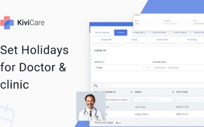 How to Set Holidays for Doctors & clinics | Kivicare | Iqonic Design
