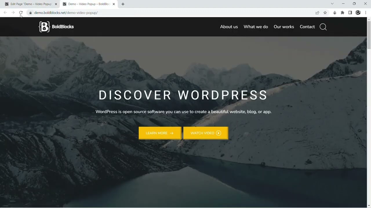 How to create a video popup in Gutenberg using Content Blocks Builder - WordPress