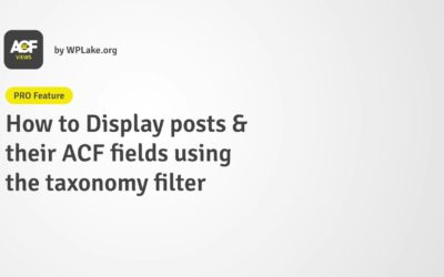 Tutorial (PRO) : How to display posts using the Taxonomy filter