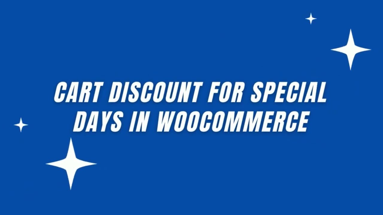 Cart Discount for Special Days in WooCommerce