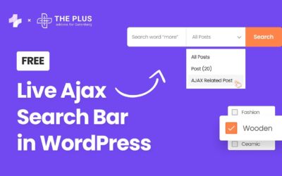 FREE Live Search Bar with Category Dropdown for WordPress (Gutenberg)
