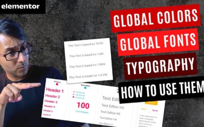 Global Color – Global Fonts – Typography – Root HTML REM – Elementor WordPress Tutorial