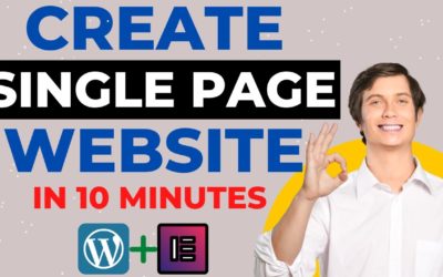 How To Create One Page Website In WordPress || How To Create Single Page Website In WordPress