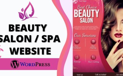 How To Make Beauty Salon / Spa Website  In WordPress | Step By Step Guide In Hindi