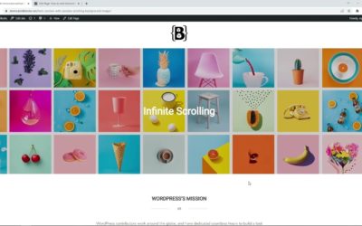 How to add infinite scrolling background image animation loop in Gutenberg using CBB Pro – WordPress