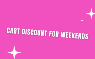 How to create cart Discount for Weekends in woocommerce