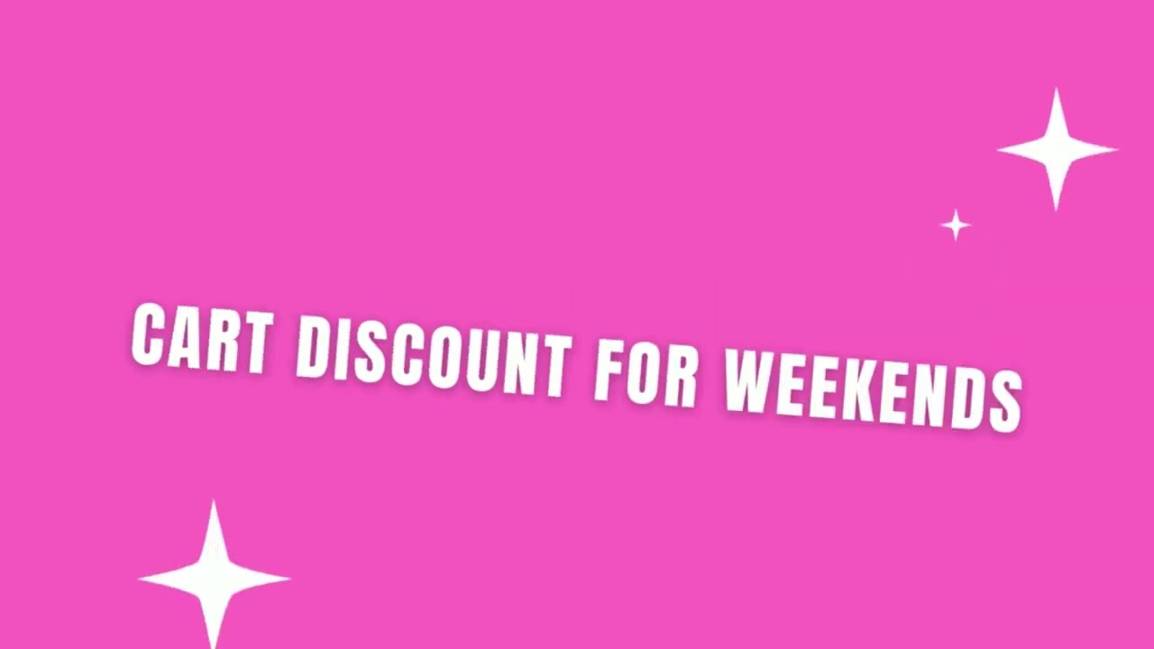 How to create cart Discount for Weekends in woocommerce