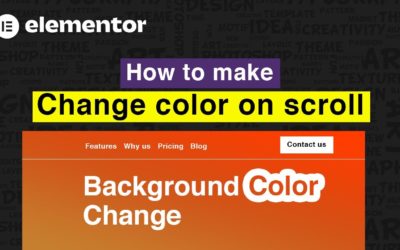 How to make a Elementor Change Background Color on Scroll in WordPress – EASY! (2022)