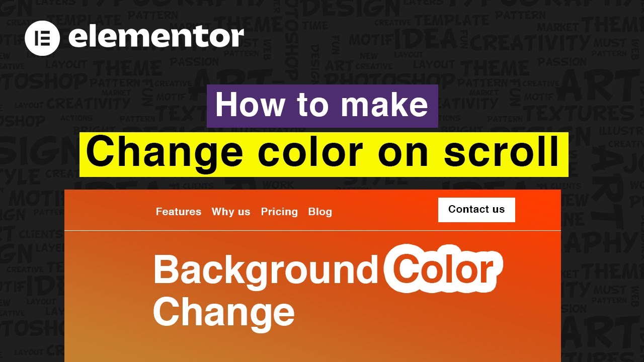 How to make a Elementor Change Background Color on Scroll in Wordpress - EASY! (2022)