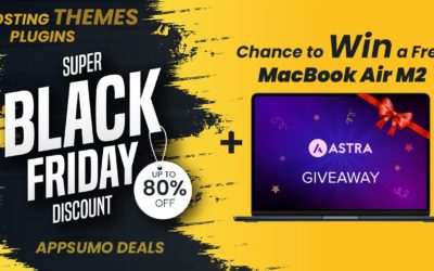 MacBook Air M2 Giveaway + Black Friday & Cyber Monday 2022 Deals on  Hosting, Theme, Plugin, AppSumo