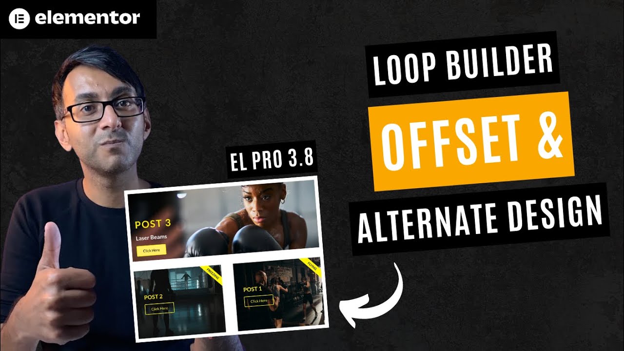 Offset Loop Grid Builder and Alternate Templates -  Elementor Pro 3.8 - Elementor Wordpress Tutorial