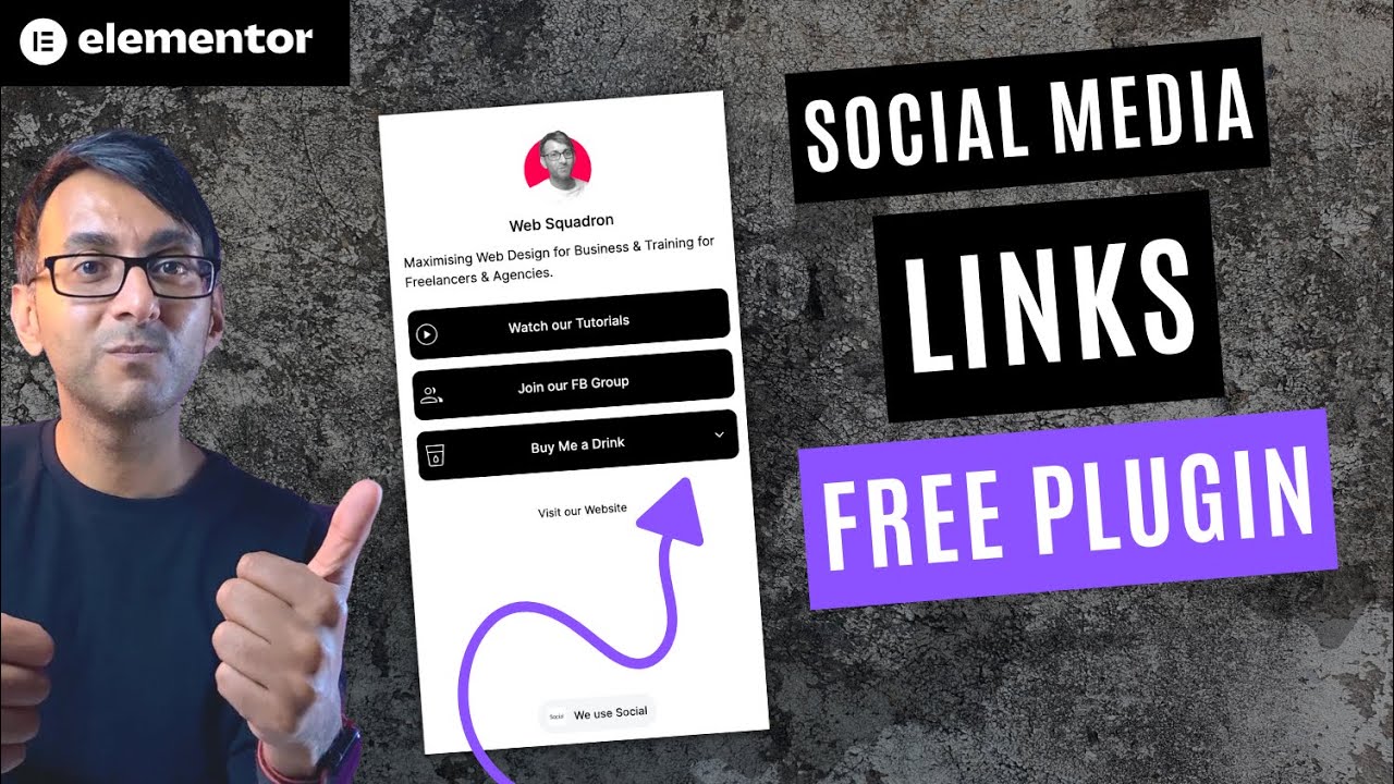 Social Media Links on One Screen - FREE Plugin - Link in Bio Creator Social
