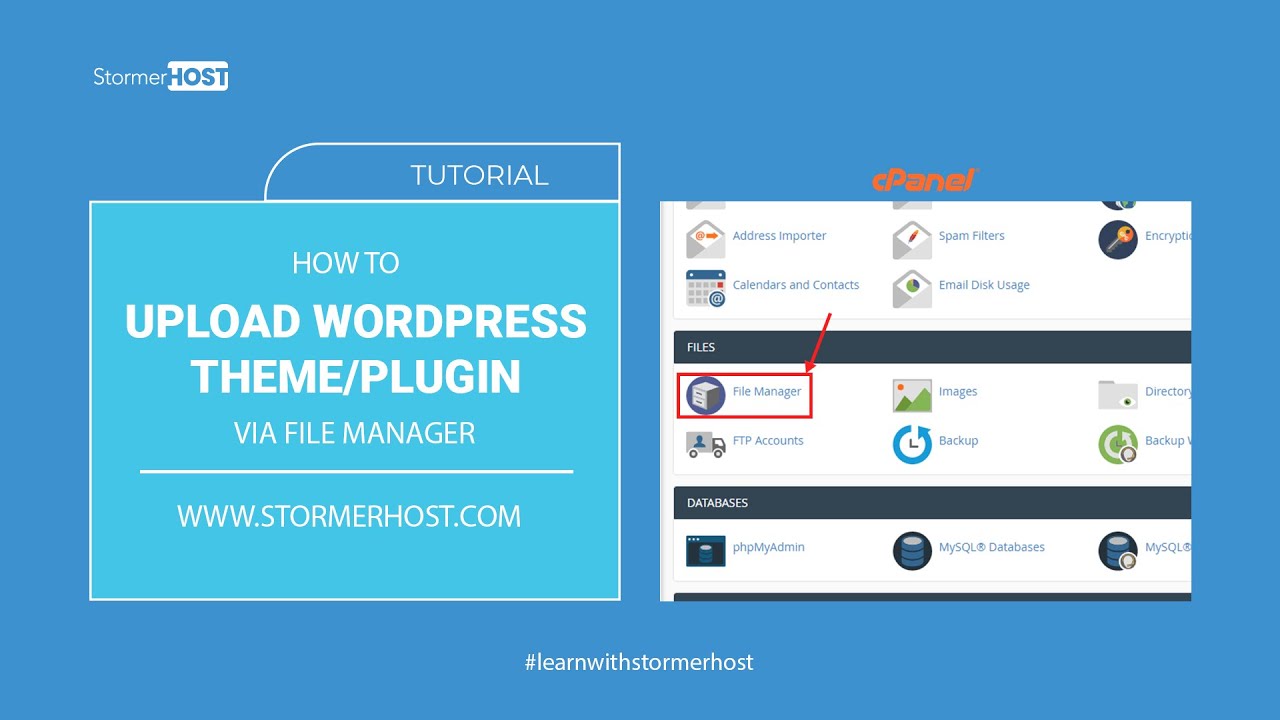 how to upload wordpress theme or plugin via file manager in the cpanel