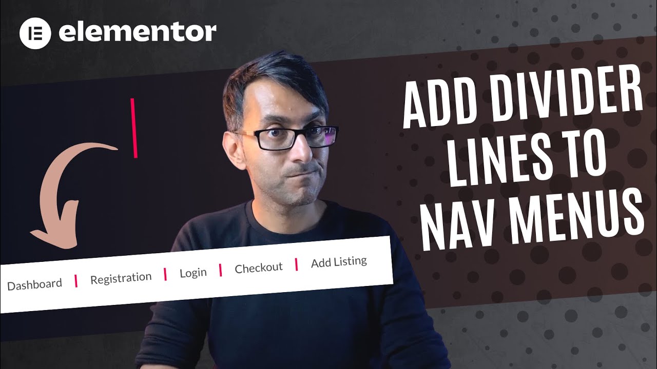 Add Divider Lines to Navigation Menus - Elementor Wordpress Tutorial