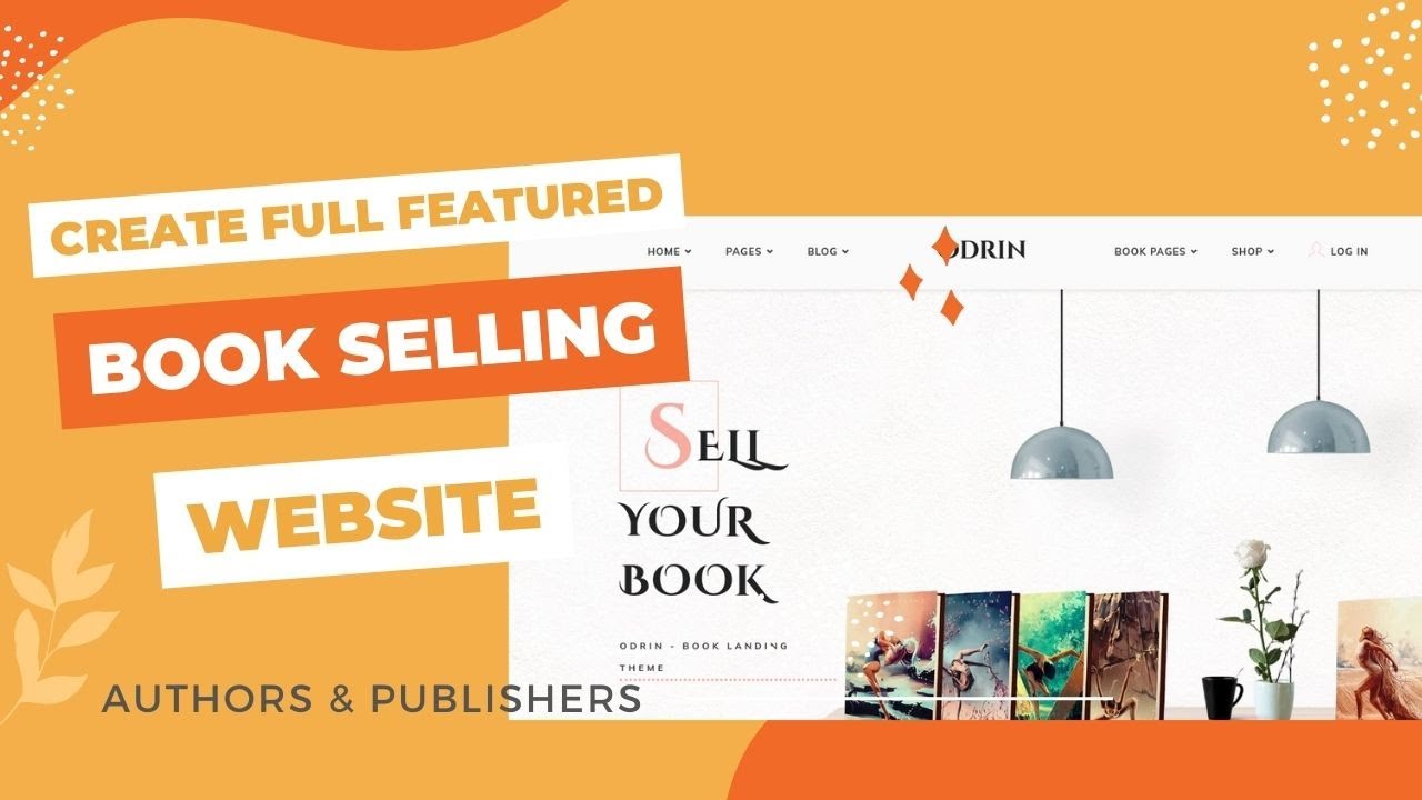 Create Book Selling Website | Book Author, Book Publisher Website Theme | Odrin WordPress Theme