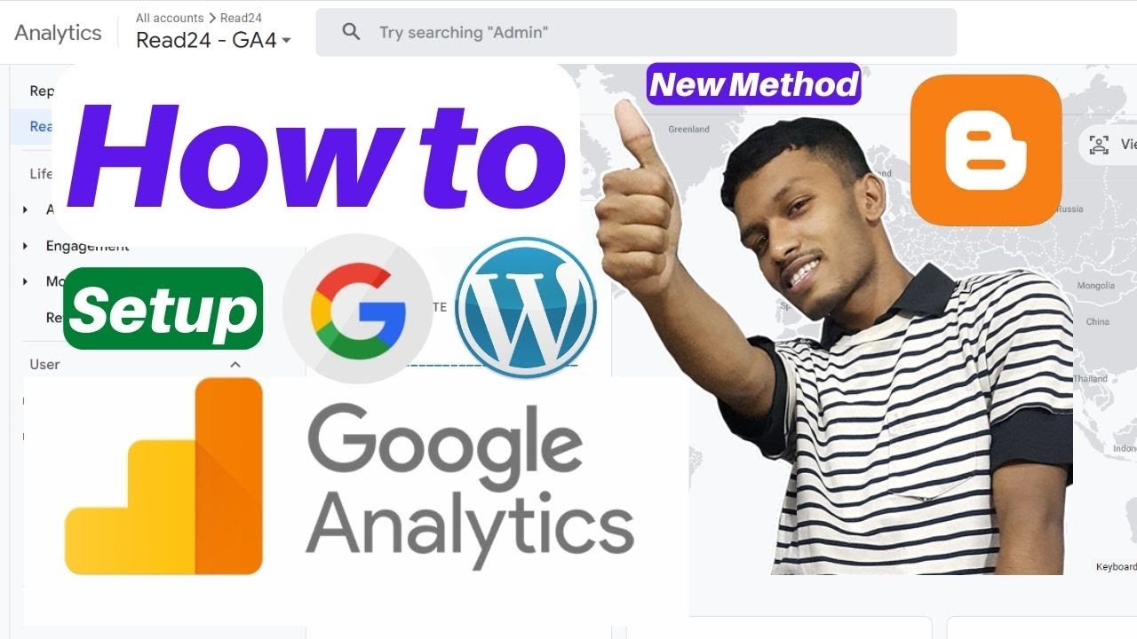 Google Analytics Setup Wordpress and Blogger New Method | Setup GA4 and Universal analytics #blog