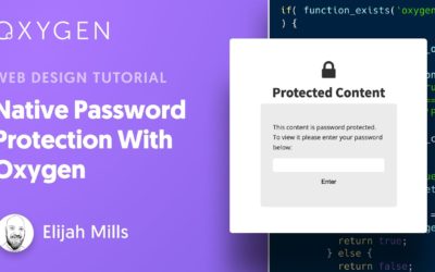 How To Use Native WordPress Password Protection On Pages In Oxygen