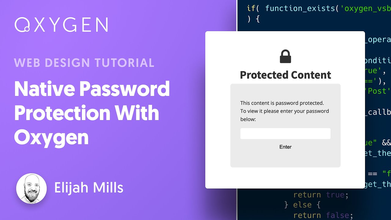 How To Use Native WordPress Password Protection On Pages In Oxygen