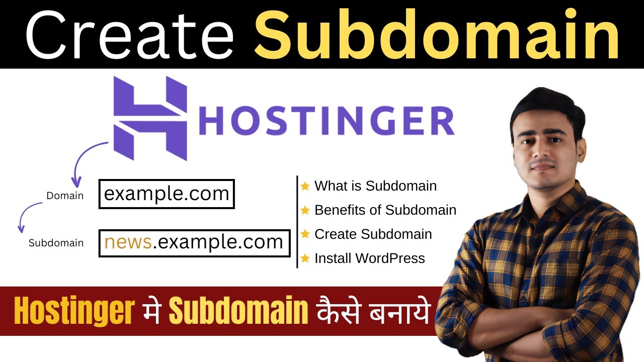 How to Create Subdomain and Install WordPress in Hostinger | Hostinger me Subdomain Kaise Banaye