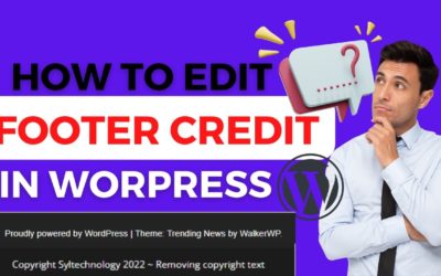 How to Edit Footer Copyright Text in any WordPress Theme