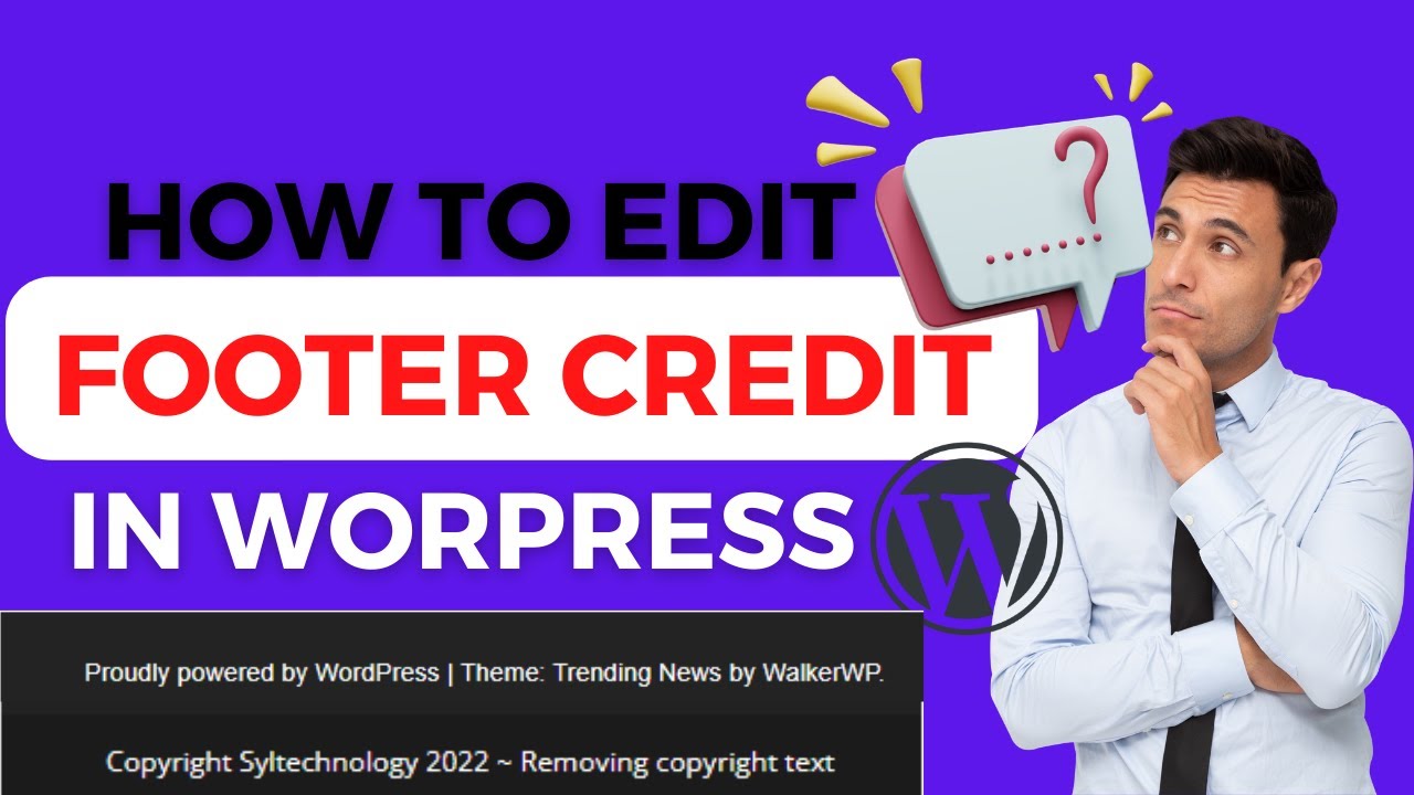 How to Edit Footer Copyright Text in any WordPress Theme