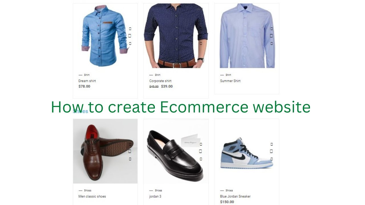 How to create ecommerce website