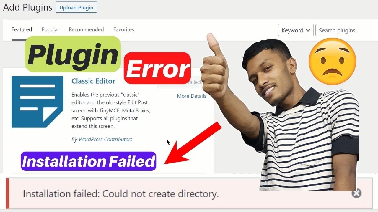 Plugin Installation Failed Could Not Create Directory How To Fix | How to fix plugin error #blogger