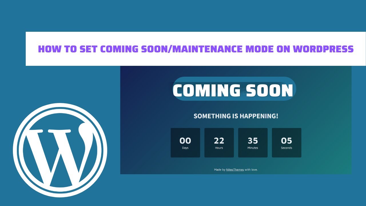 Wordpress Maintenance Mode | How to Create Coming Soon Page in Wordpress