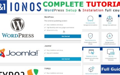 how to setup a wordpress website on ionos | ionos wordpress tutorial and worpress install